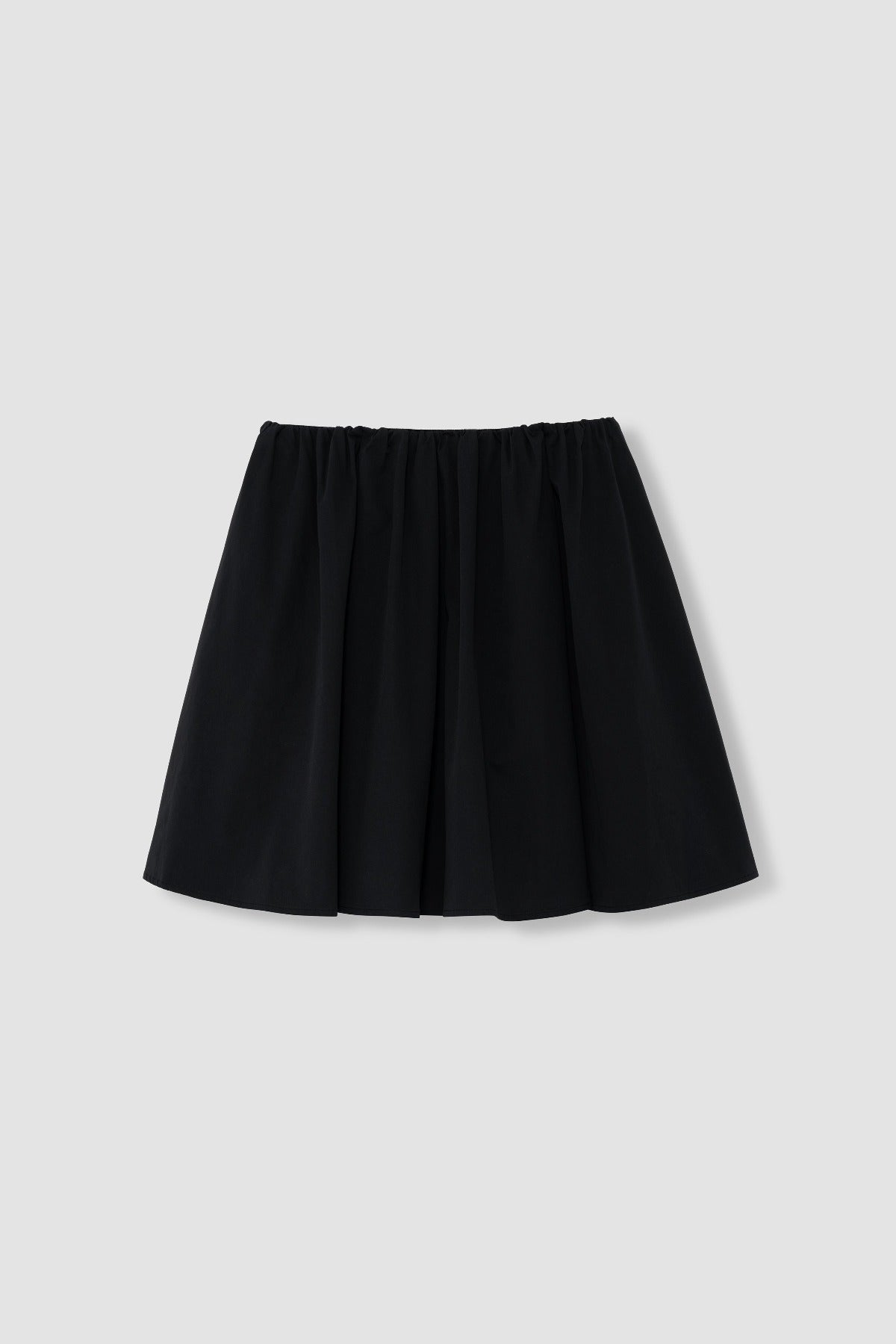 Pleated Banding Midi Skirt In Black