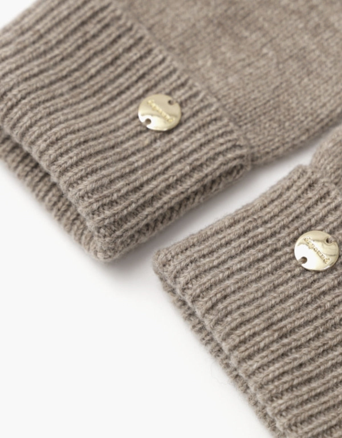 Wool Knit Gloves In Oatmeal