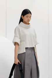 Mock Cube Blouse In Cloudy