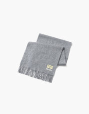 Cashmere Wool Blended Muffler In Gray