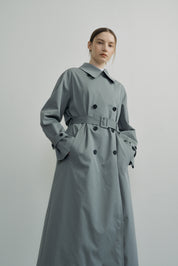 Classic Trench Coat In Gray