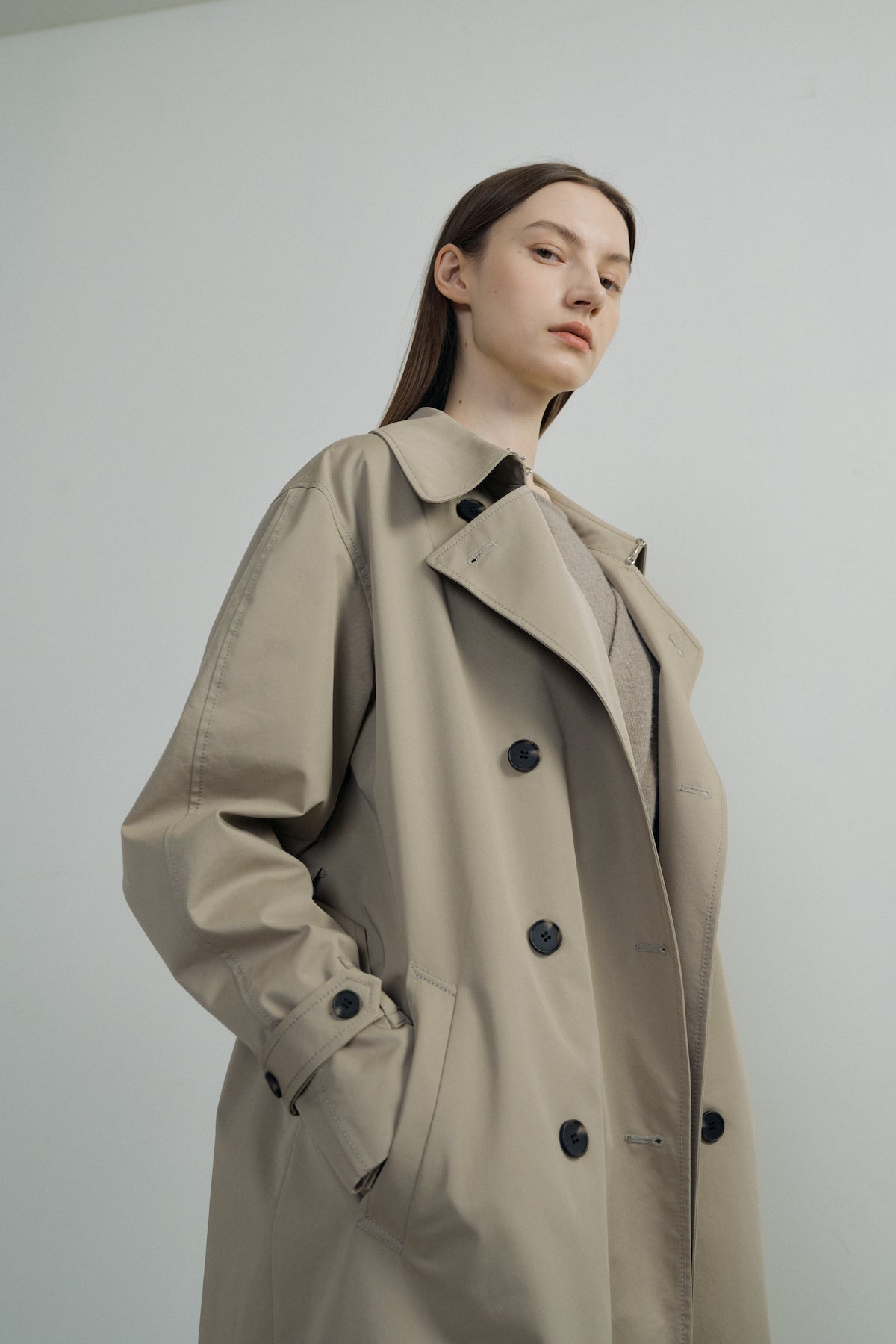 Classic beige sale trench coat