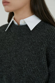 Eco-mohair Sweater In Charcoal