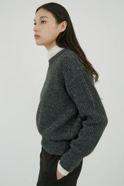 Eco-mohair Sweater In Charcoal