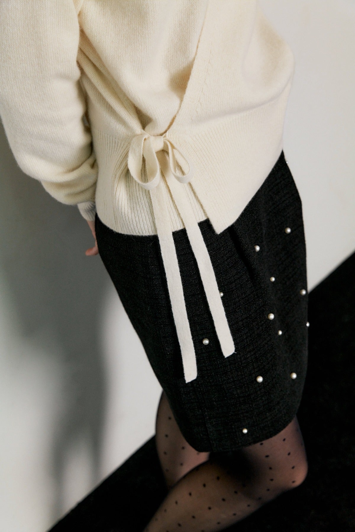 Cashmere Wrap Knit In Cream