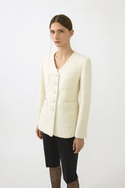 V. Tweed Jacket In Ivory