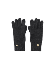 Wool Knit Gloves In Charcoal