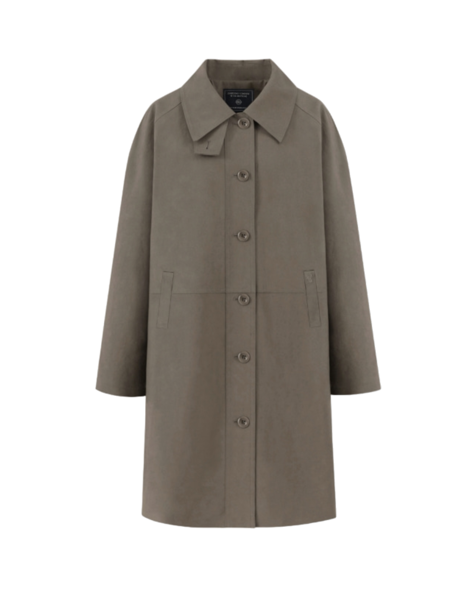 Leather Trench Coat In Taupe