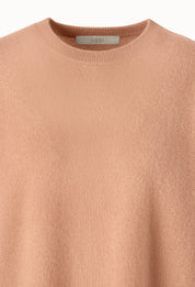 Cashmere 100 Oversized Round-neck Sweater In Coral