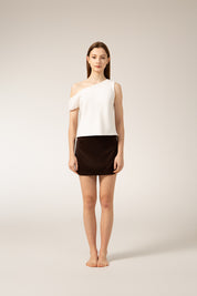 PAIGE Mini Skirt In Brown