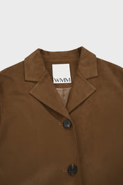 Eco Suede Jacket In Brown