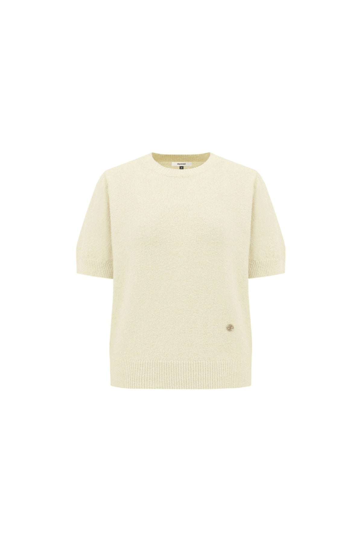 Half Sleeve Boucle Knit In Butter