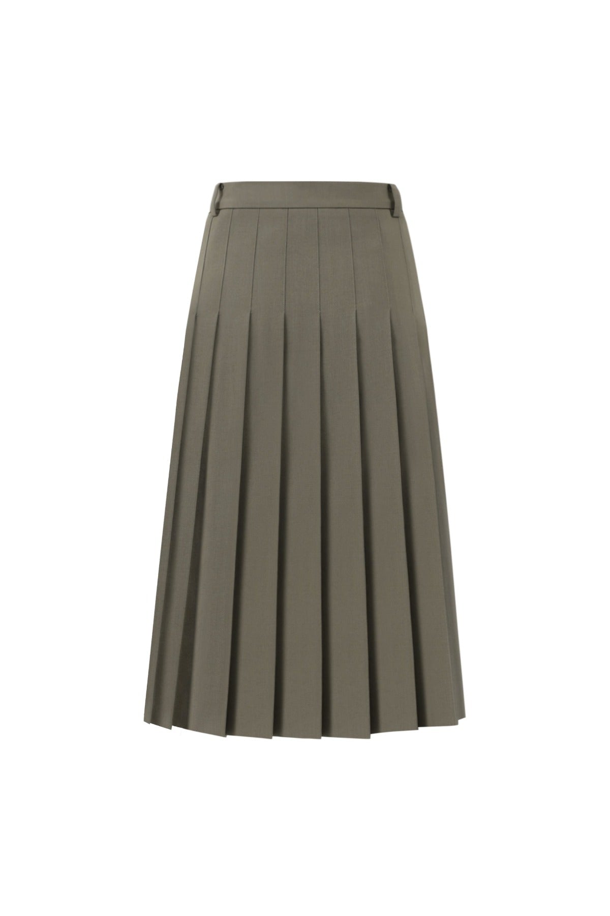 Pleats Long Skirt In Light Brown