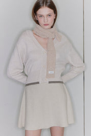 Cashmere Blended Flare Skirt In Ivory