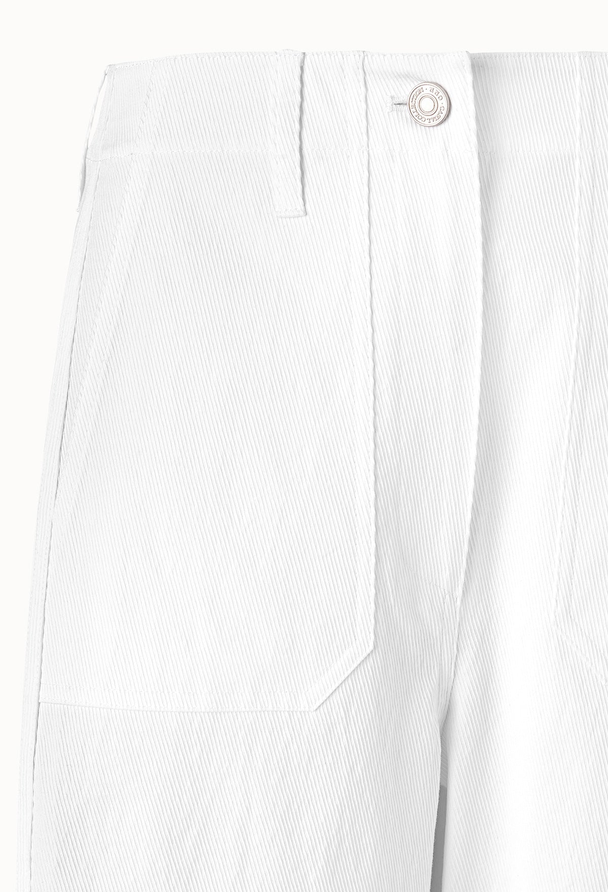 Cotton Twill Pants In White