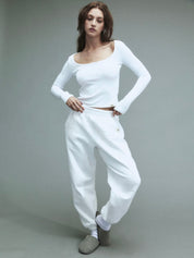 G Classic Washed Sweatpants In White