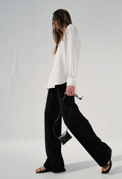 Summer Layered Pants In Black