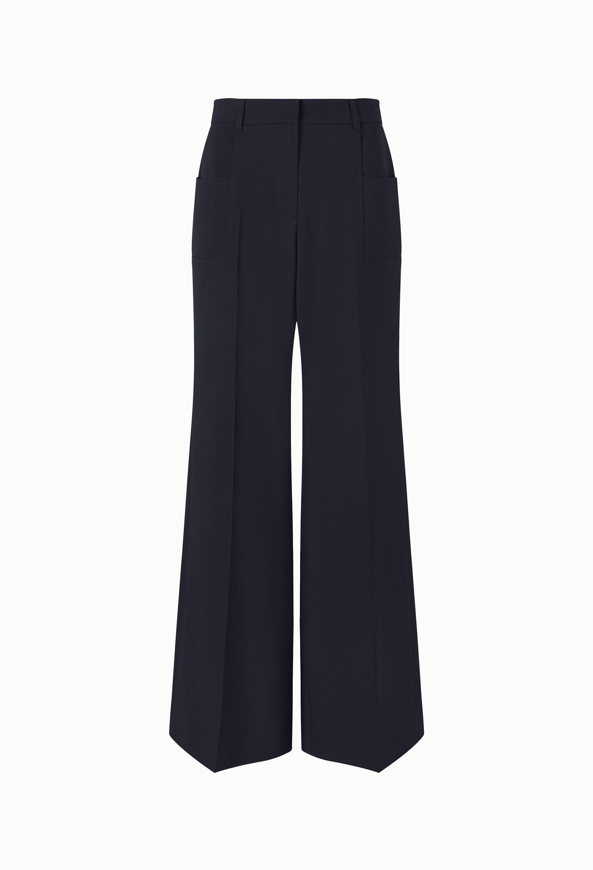 Summer Straight-leg Trousers In Navy