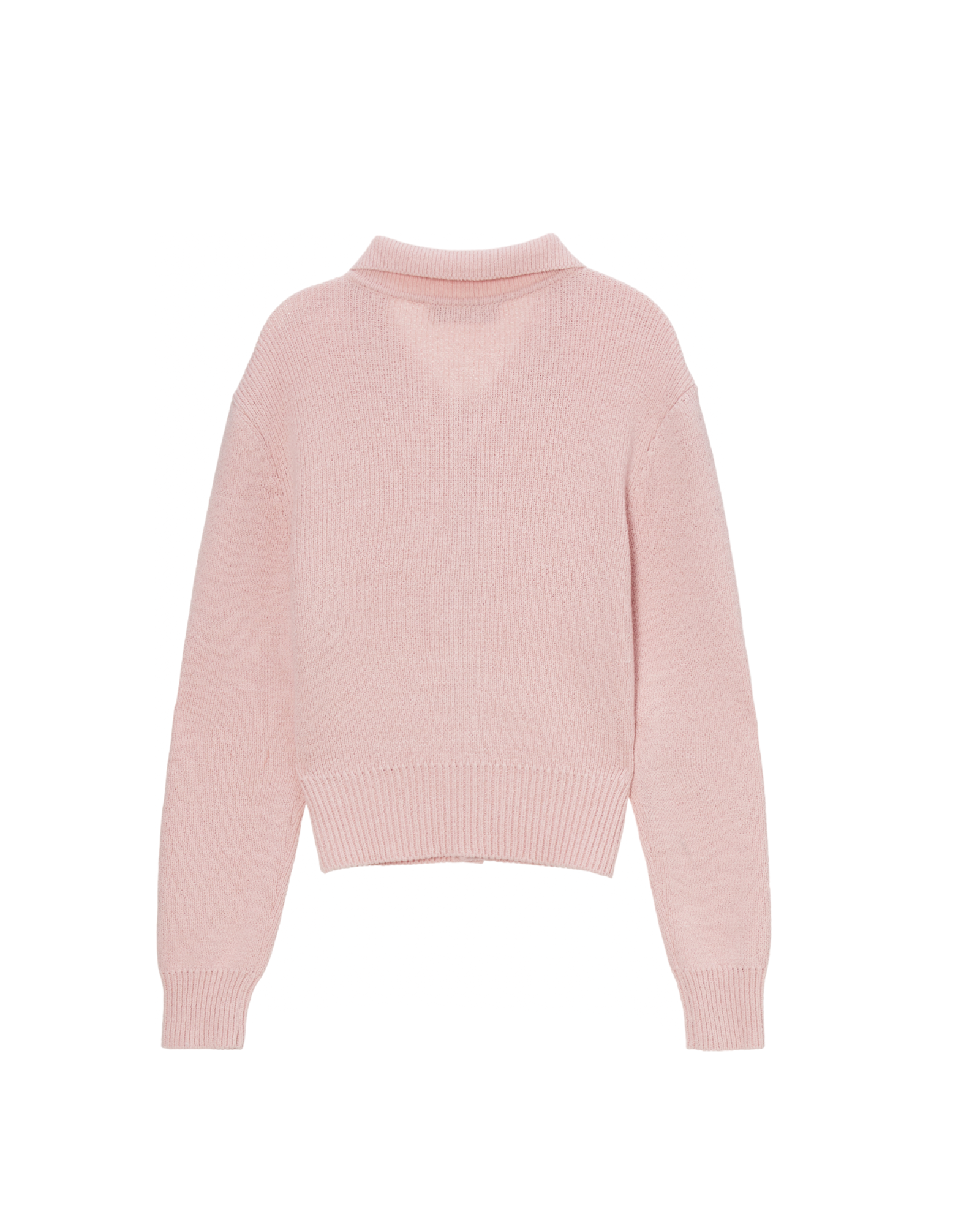 Unisex Open Collar Knit Cardigan In Pink