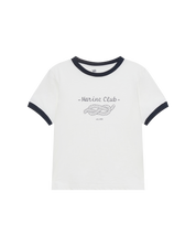 Vintage Marine Club T-shirt In White