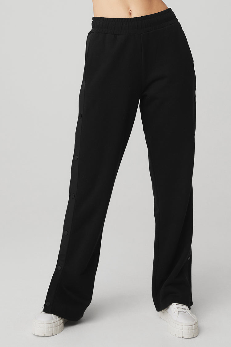 Courtside Tearaway Snap Pant In Black