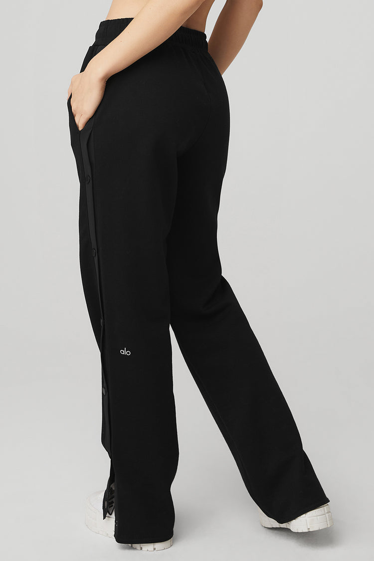 Courtside Tearaway Snap Pant In Black