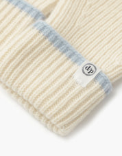 Line Knit Gloves In Ivory
