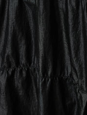 High Neck Shirring Blouson In Black