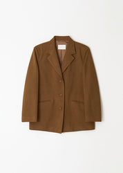 Suede Single Jacket In Brown