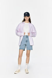 Stripe Oversize Shirts In Pink