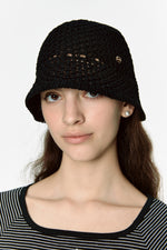 Crochet Bucket Hat In Black