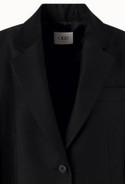 Wool Silk Tailored Jacket In Black