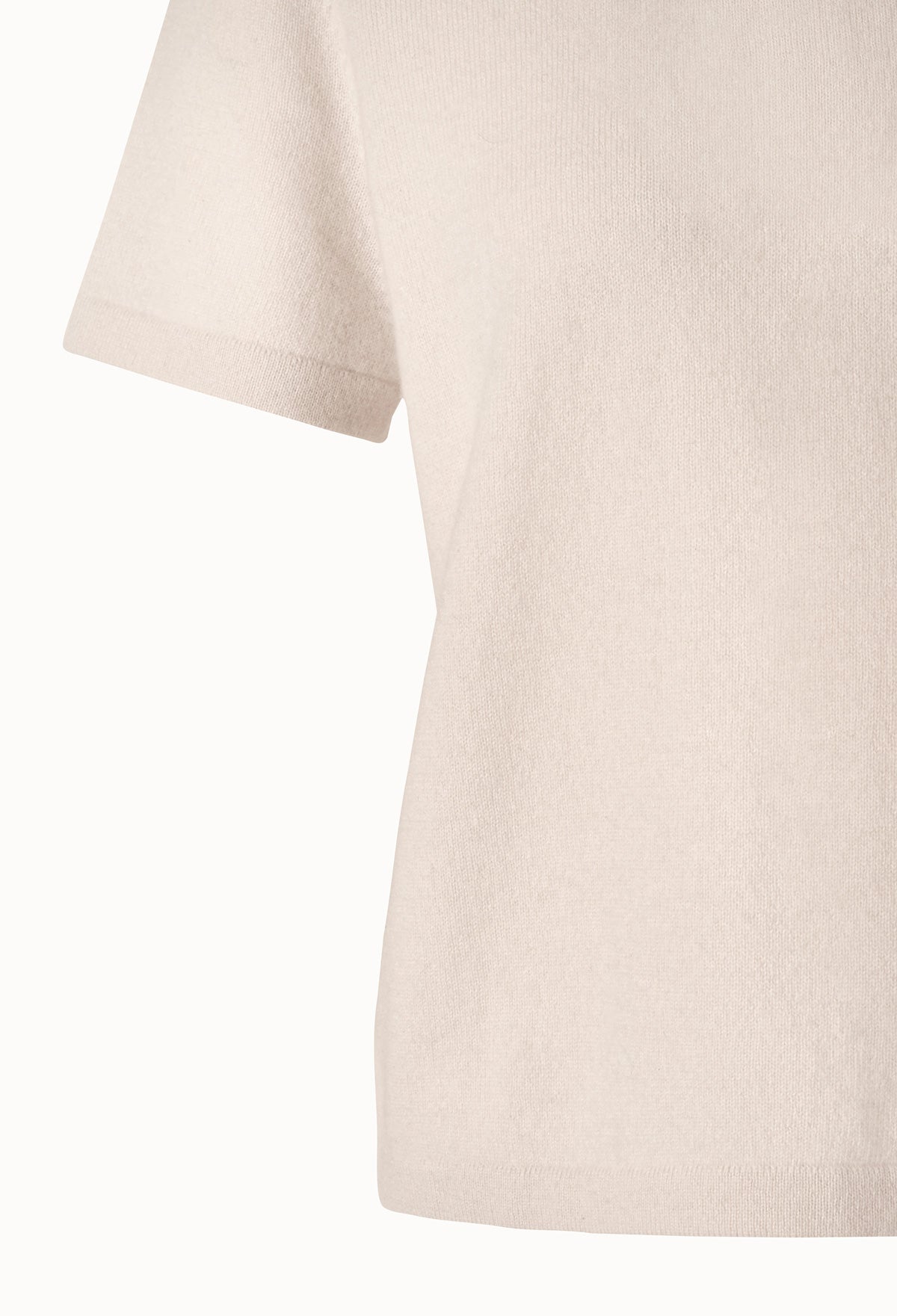 Cashmere 100 Short-sleeve Sweater In Cream