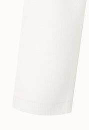 High-density Half-sleeve Knitted Top In Ivory