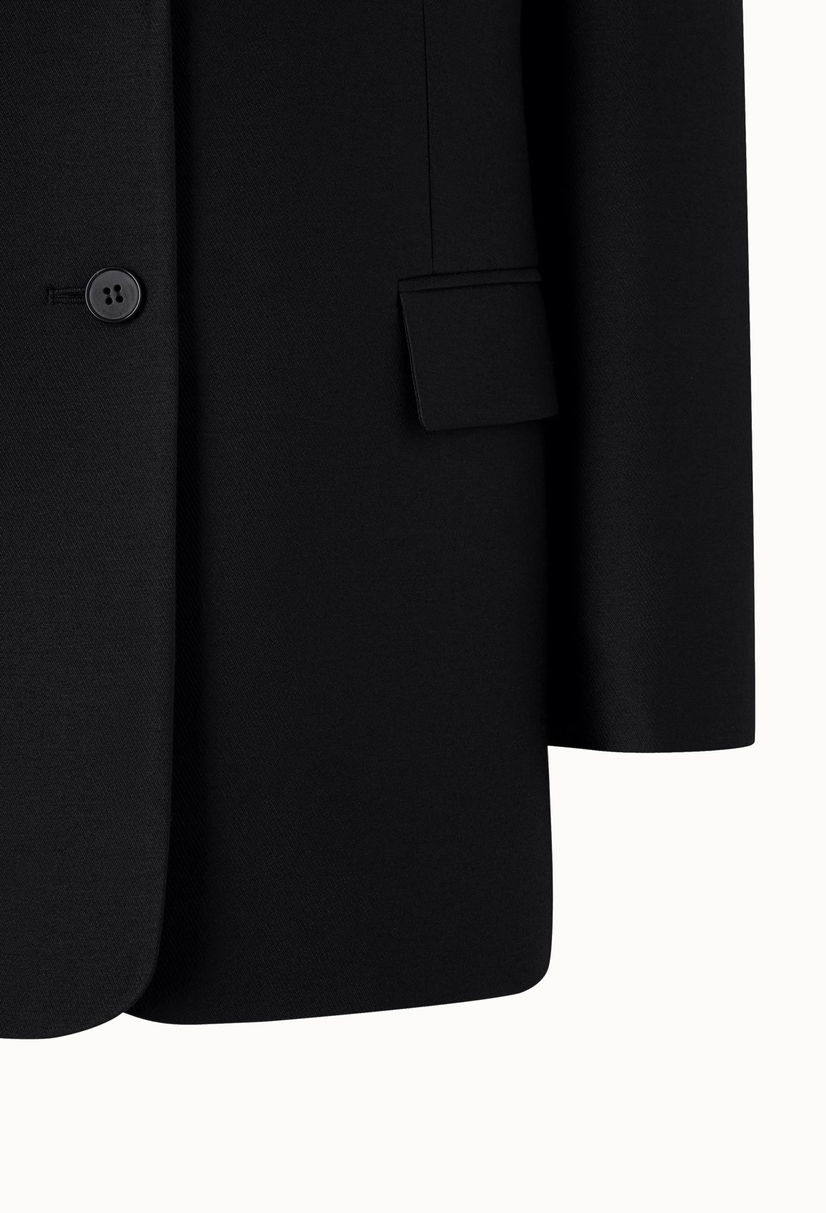 Wool Silk Tailored Jacket In Black