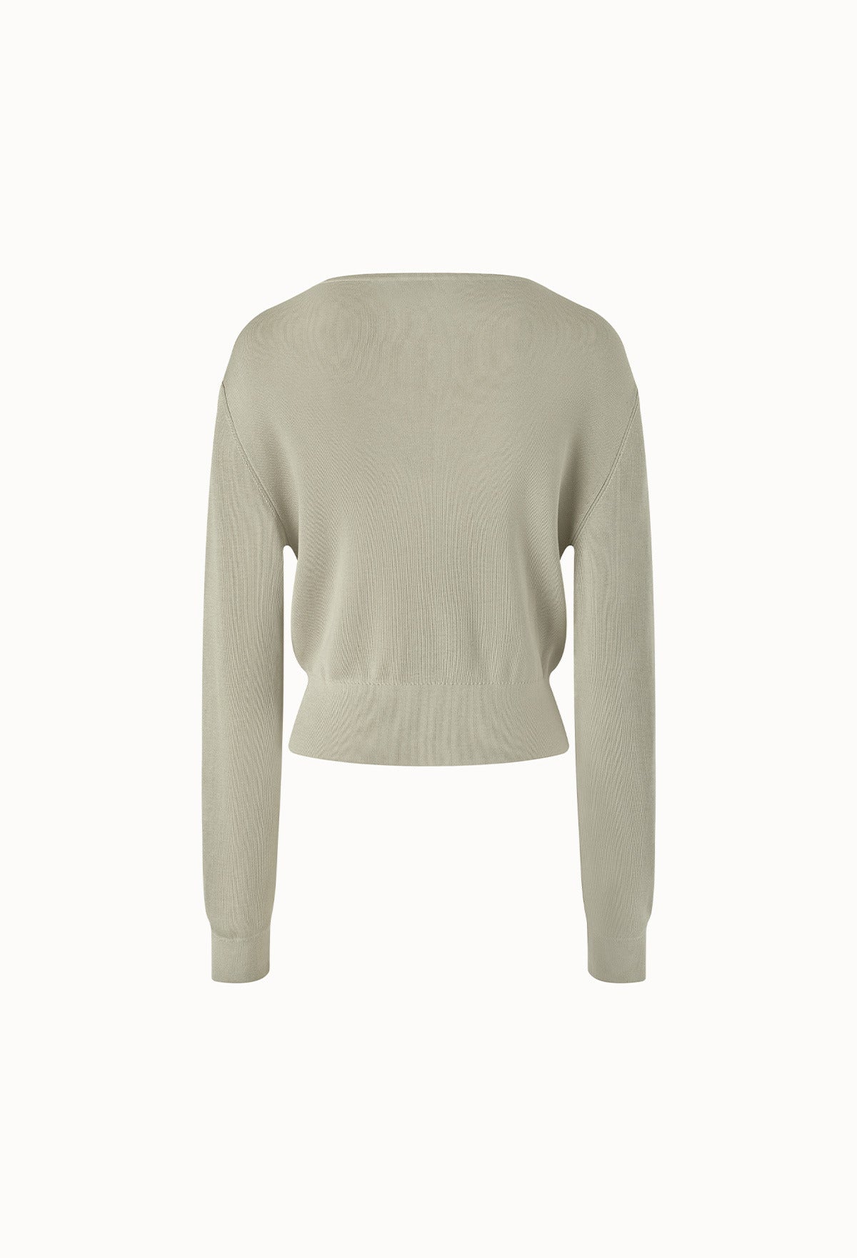 Silk-blend Boat-neck Sweater In Light Khaki