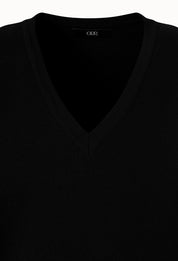 V-neck Boxy Vest In Black