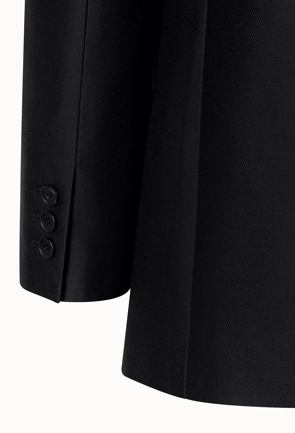 Wool Silk Tailored Jacket In Black