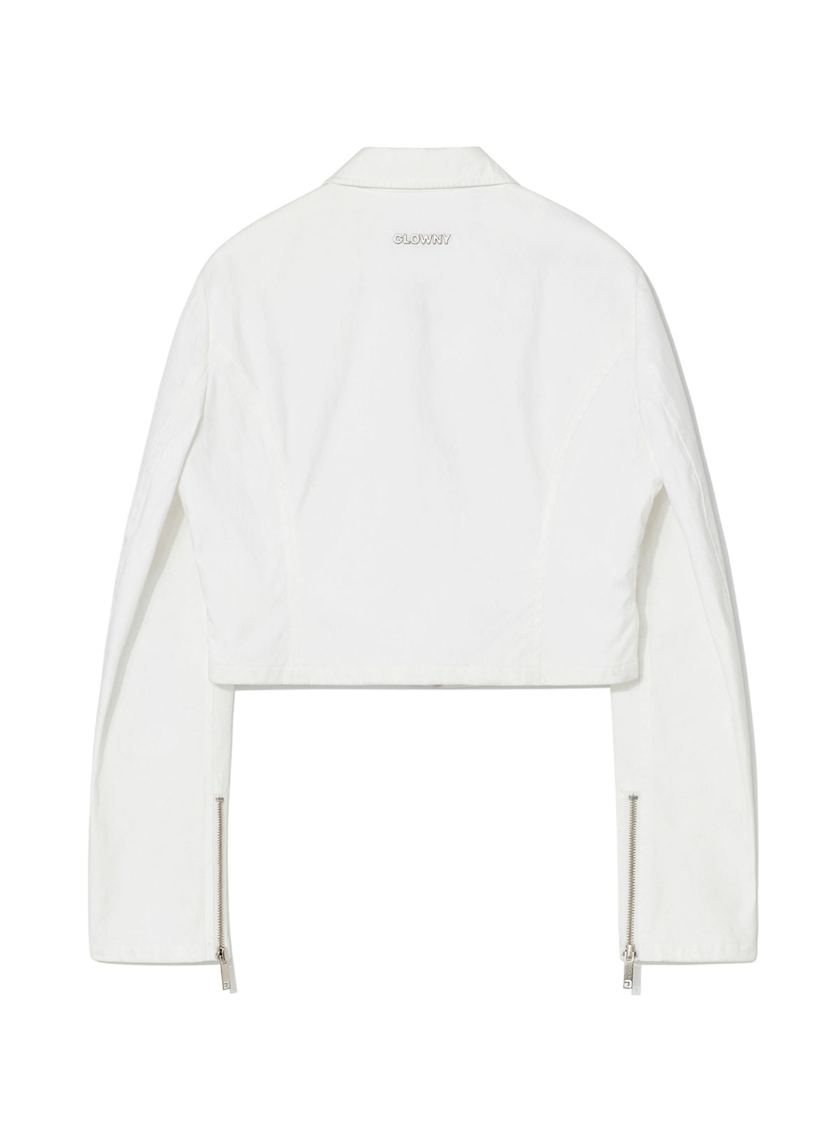 Uniform Crop Shirt Jacket In White