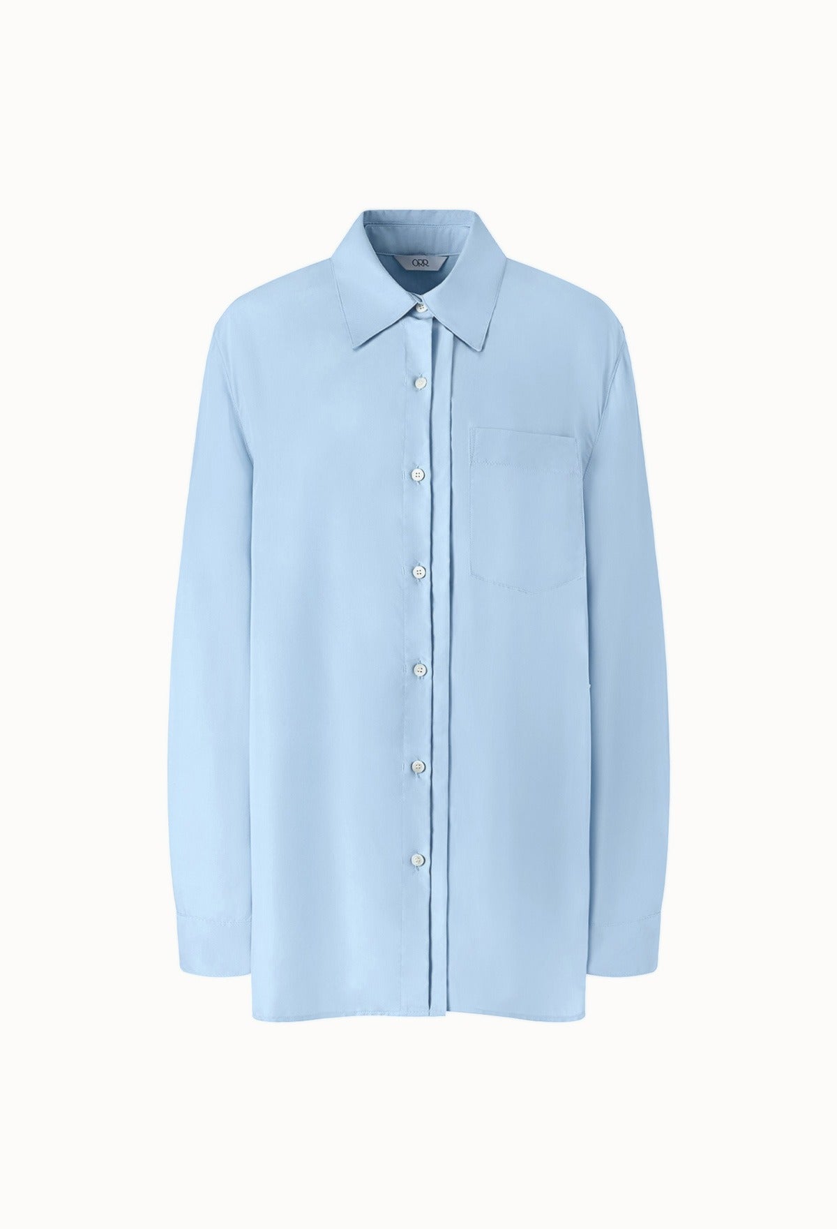 Double Placket Shirt In Light Blue