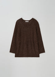 Boucle Embossing Knit Sweater In Brown