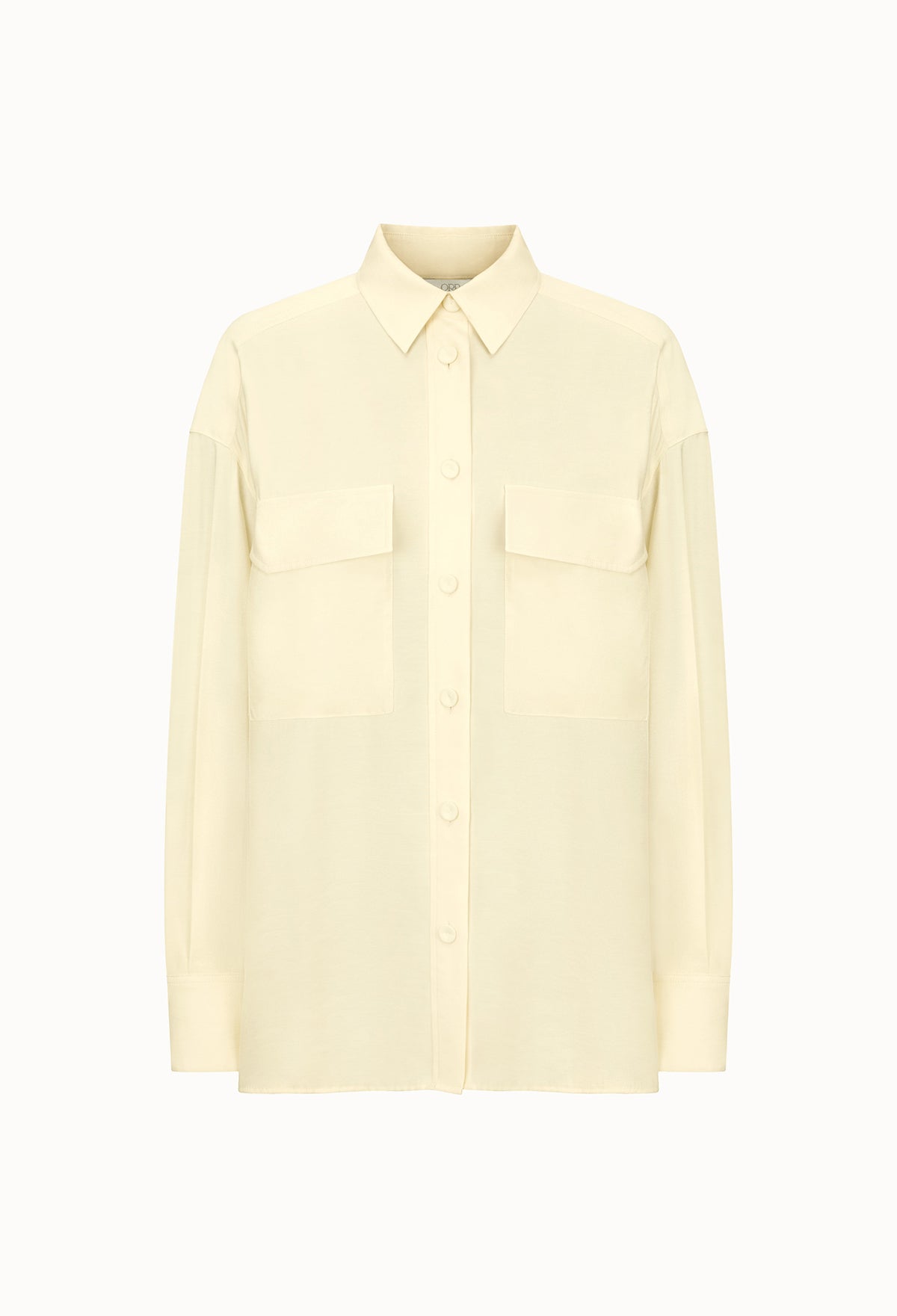 Flap-pocket Safari Shirt In Lemon Yellow