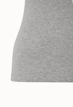 Curved Sleeveless Top In Gray