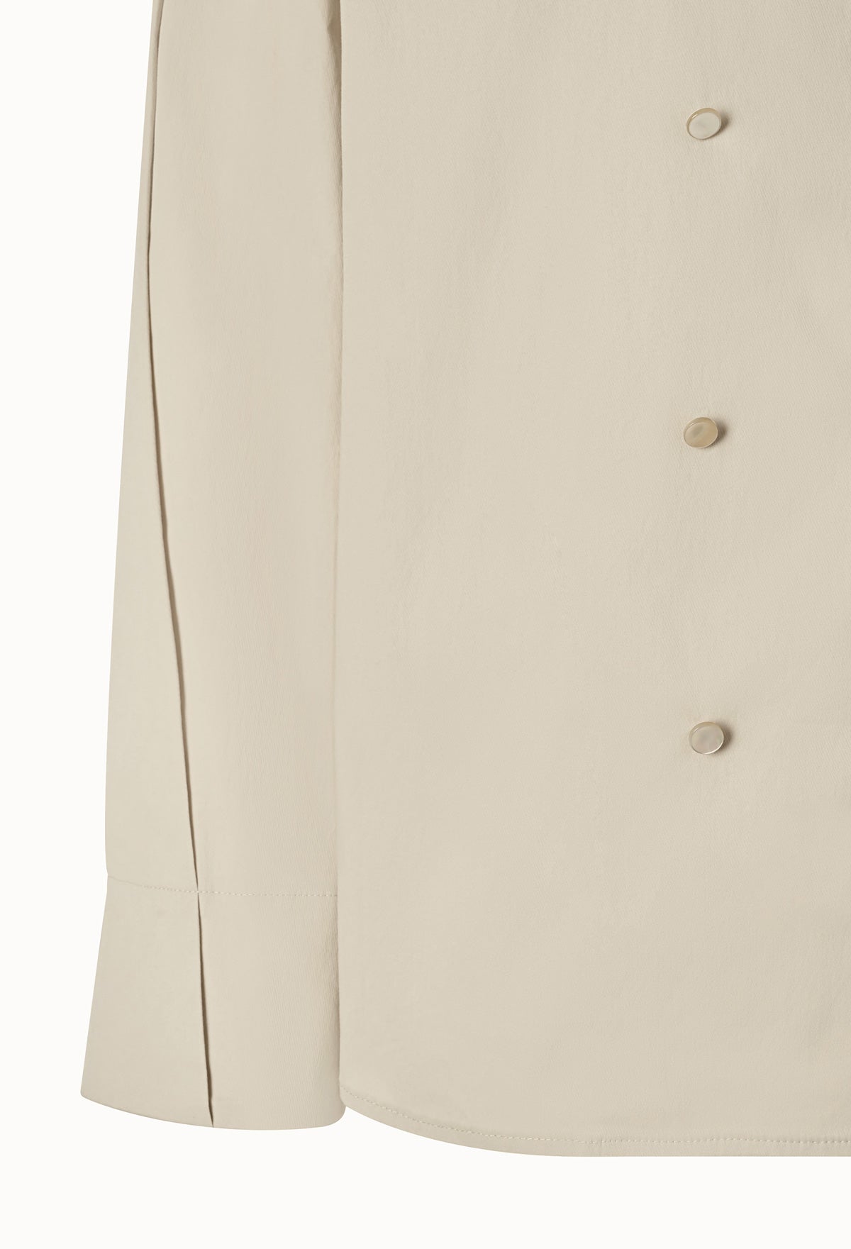 Double-breasted Shirt Jacket In Light Beige