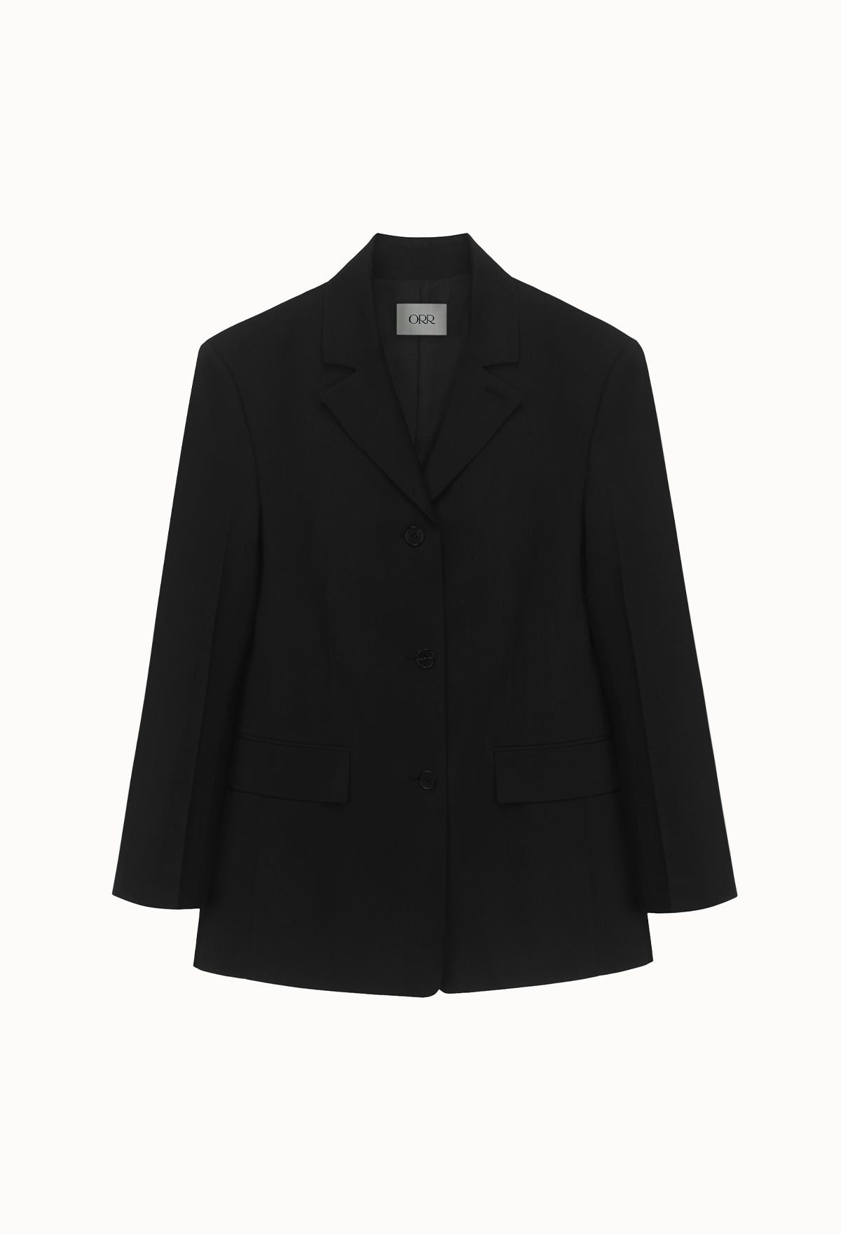 Summer Wool Tailored Jacket In Black