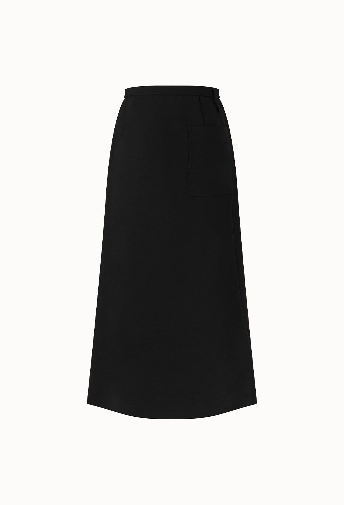 Tie-waist Wrap Skirt In Black