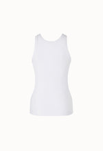 Curved Sleeveless Top In White