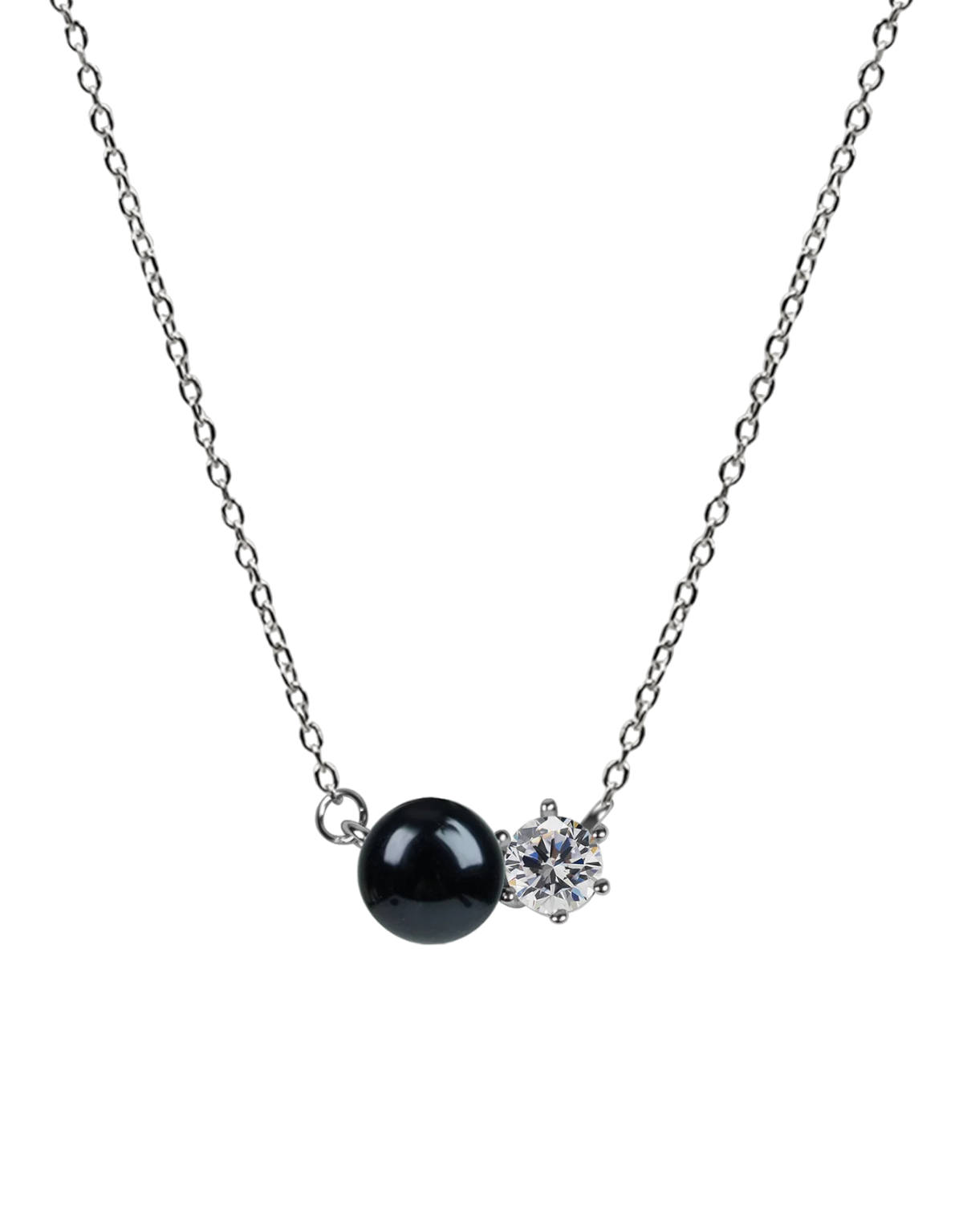 Nelly Pearl Necklace In Silver