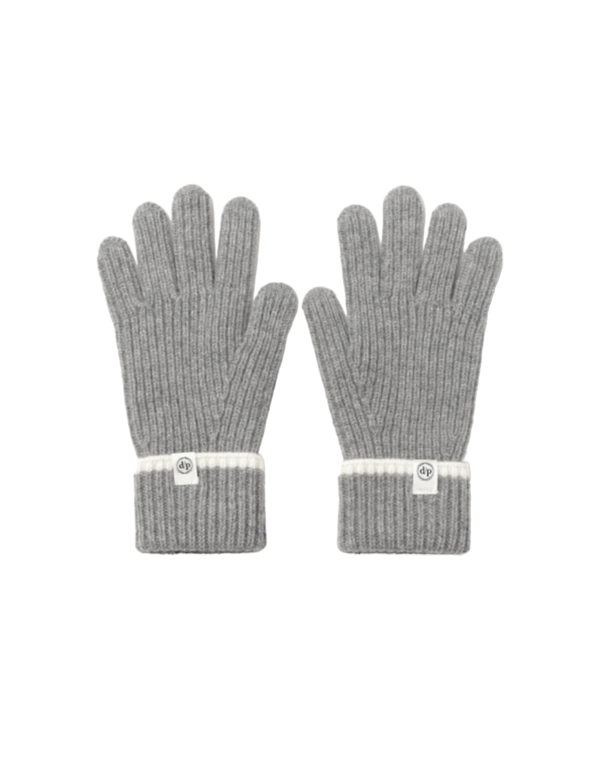 灰色線條針織手套