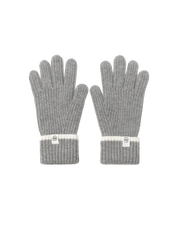 灰色線條針織手套